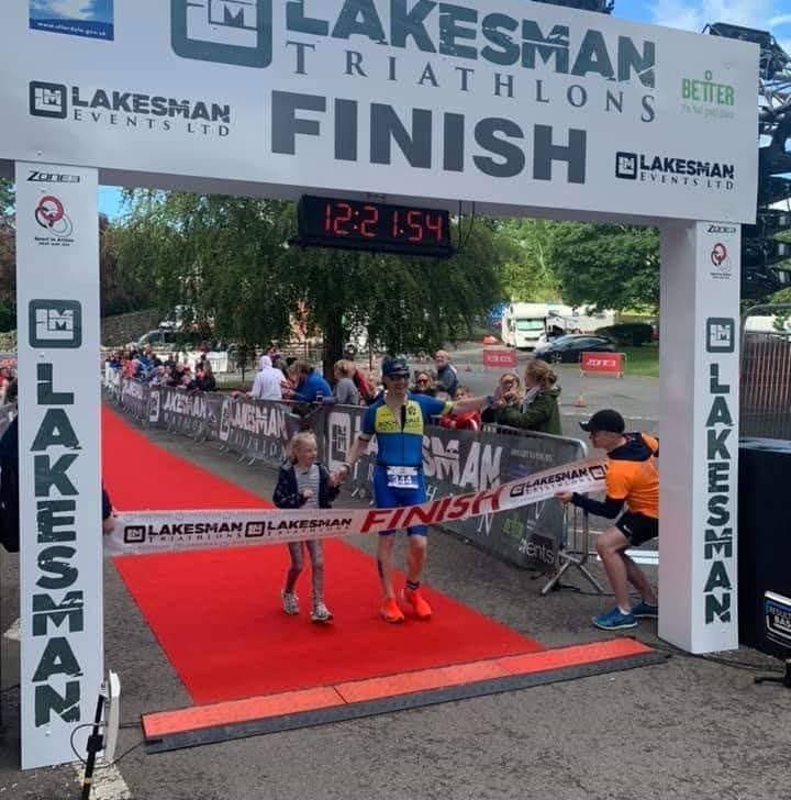 Lakesman Triathlon finish line